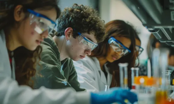 Elèves en cours de spécialité SVT